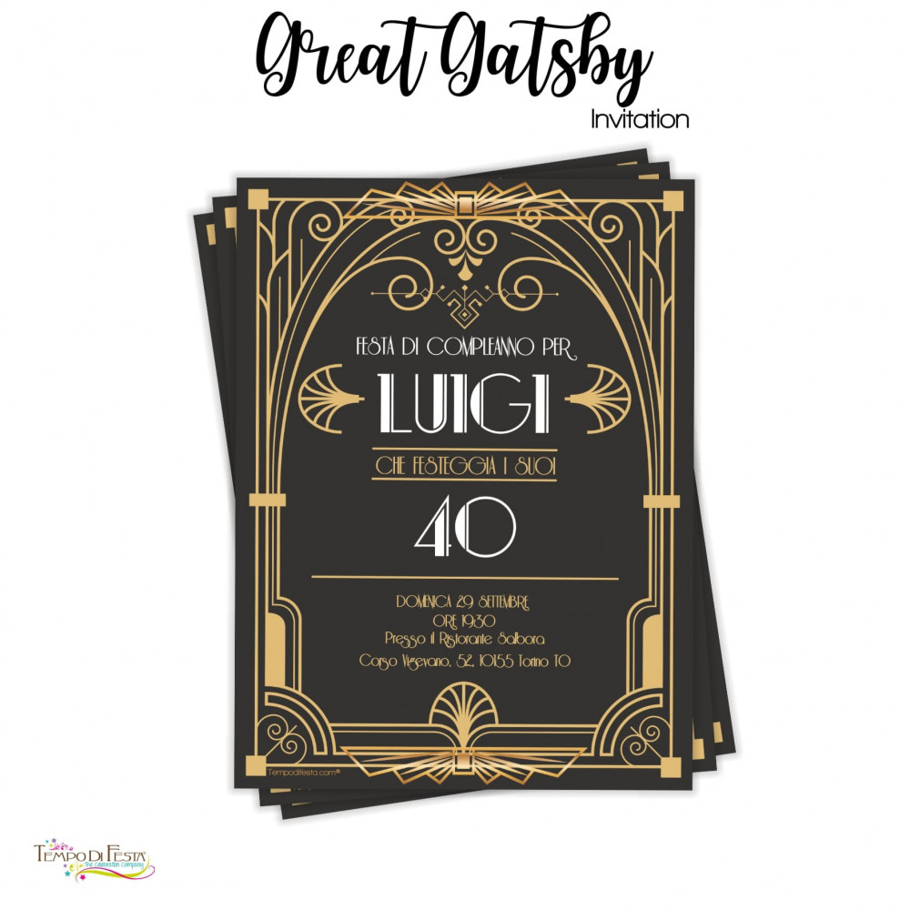 Grande Gatsby invitaciones...