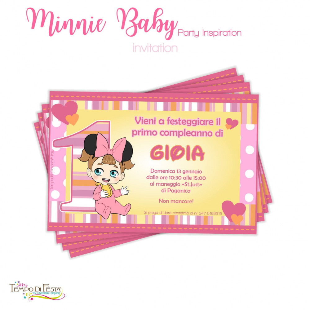 Minnie Bebe invitaciones...