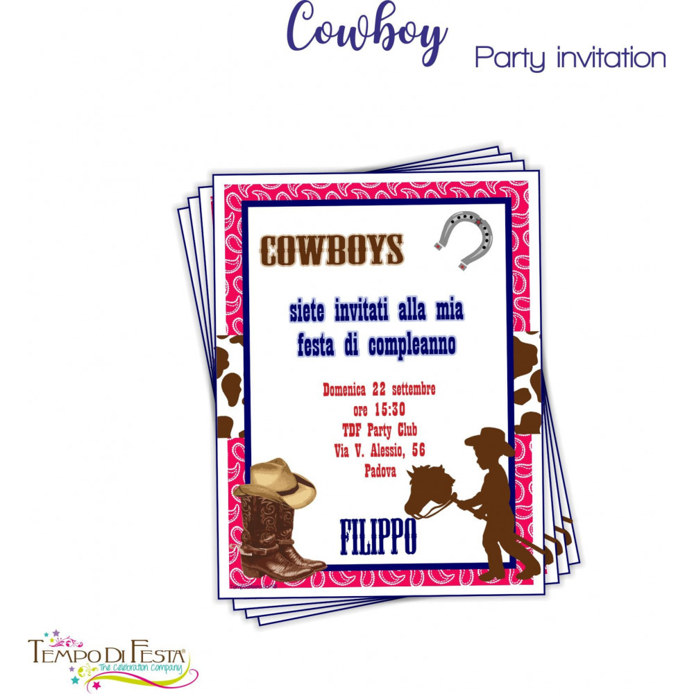 Cowboy printable invitations