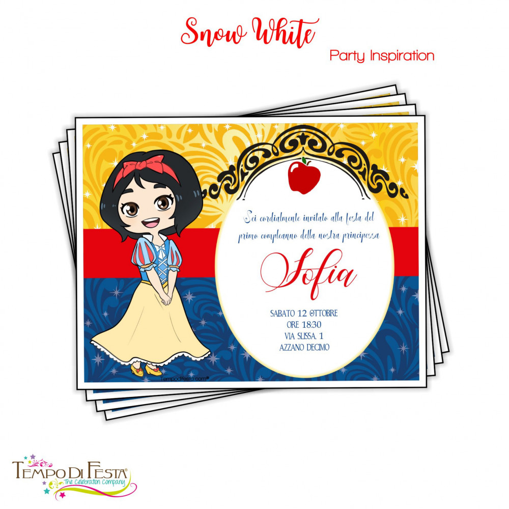 Blancanieves invitaciones...