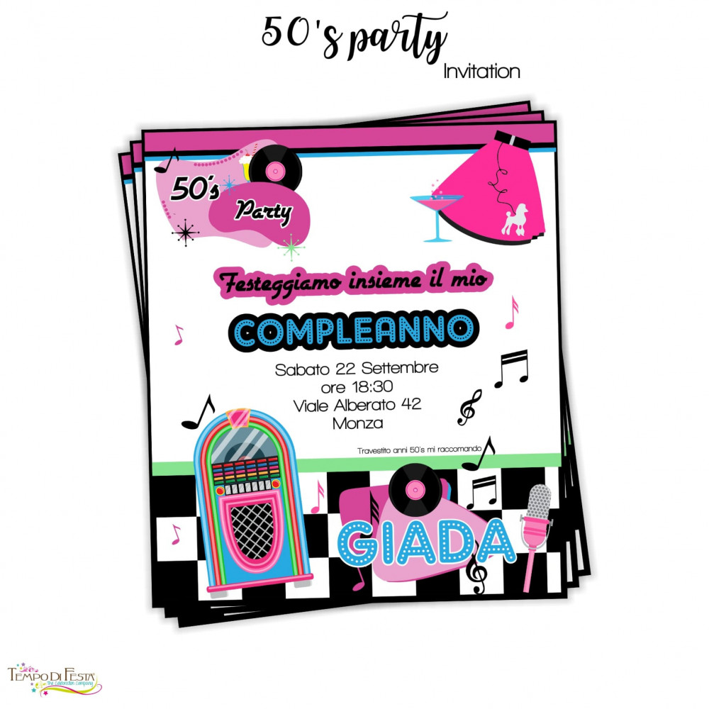 50s Party printable...