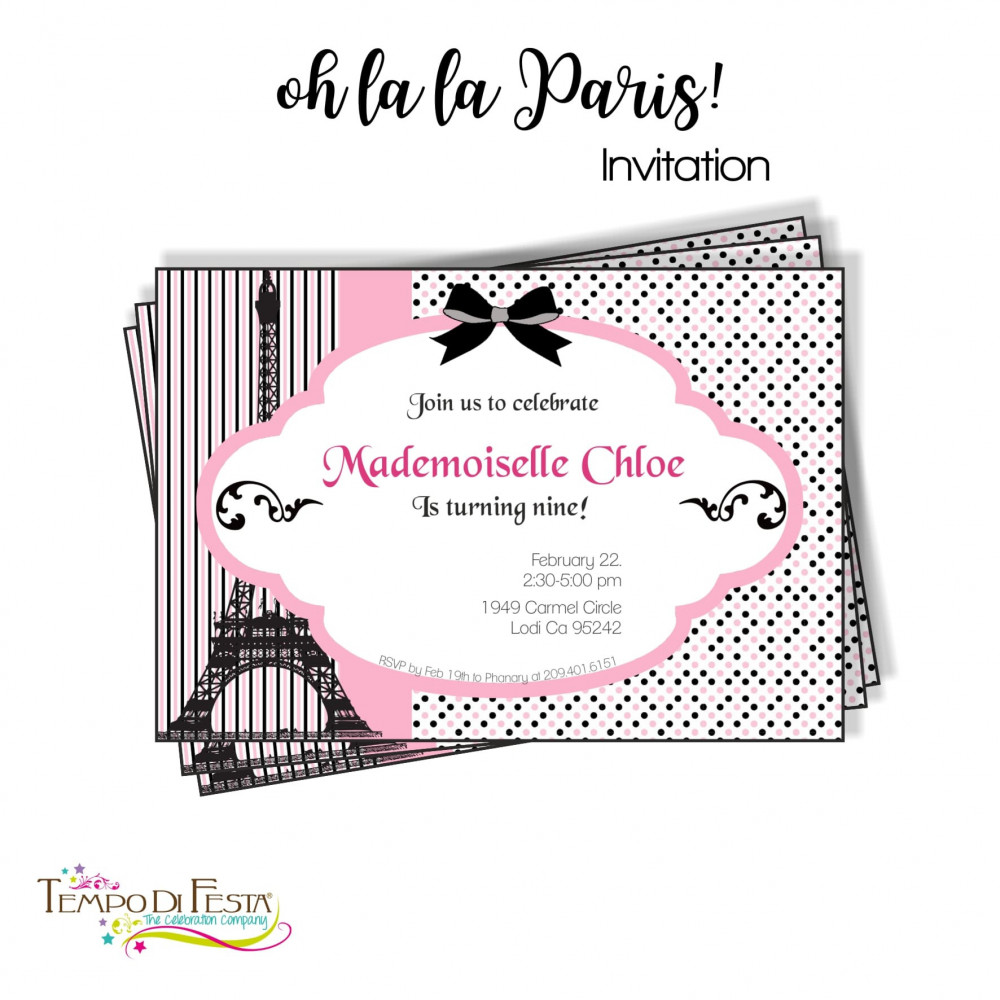 Paris invitaciones imprimibles