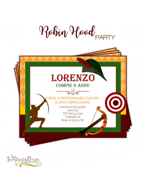 ROBIN HOOD CUSTOMIZED PARTY INVITATIONS