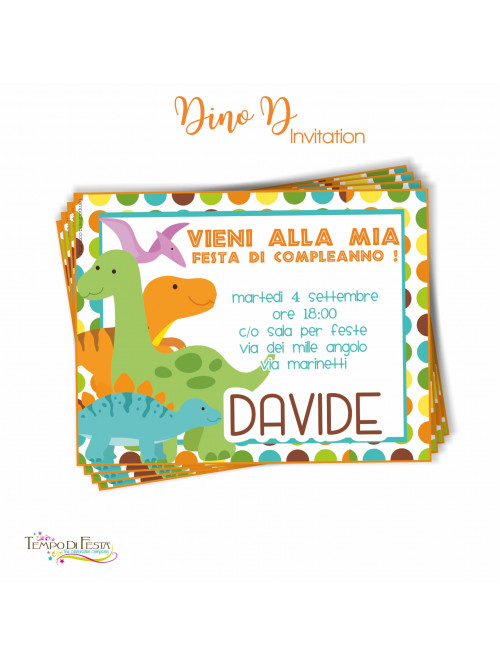 INVITI PERSONALIZZATI TEMA DINO