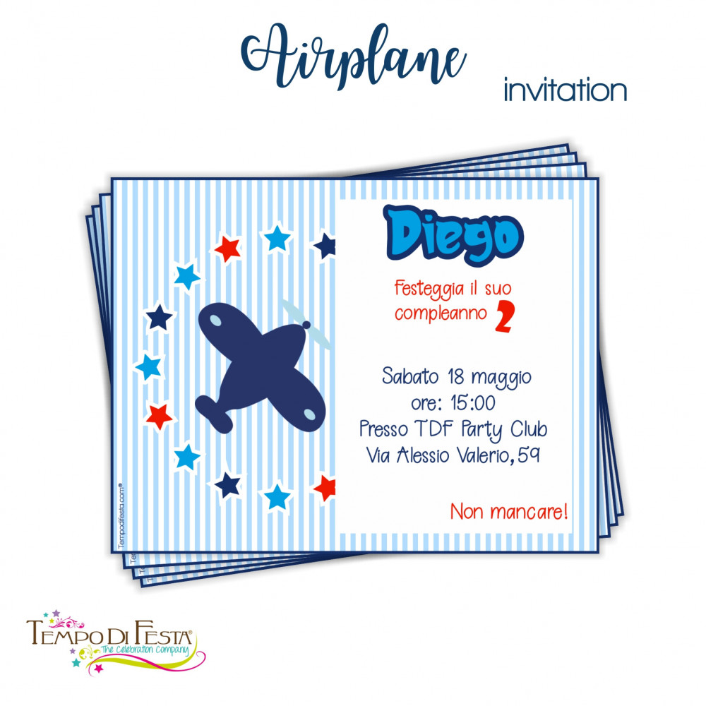 Airplane printable invitations