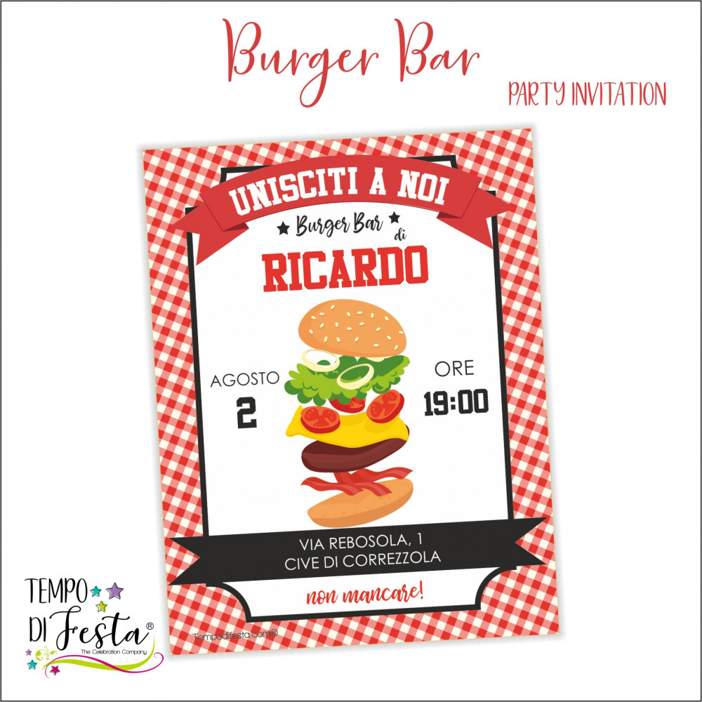 Burger Bar invitaciones...