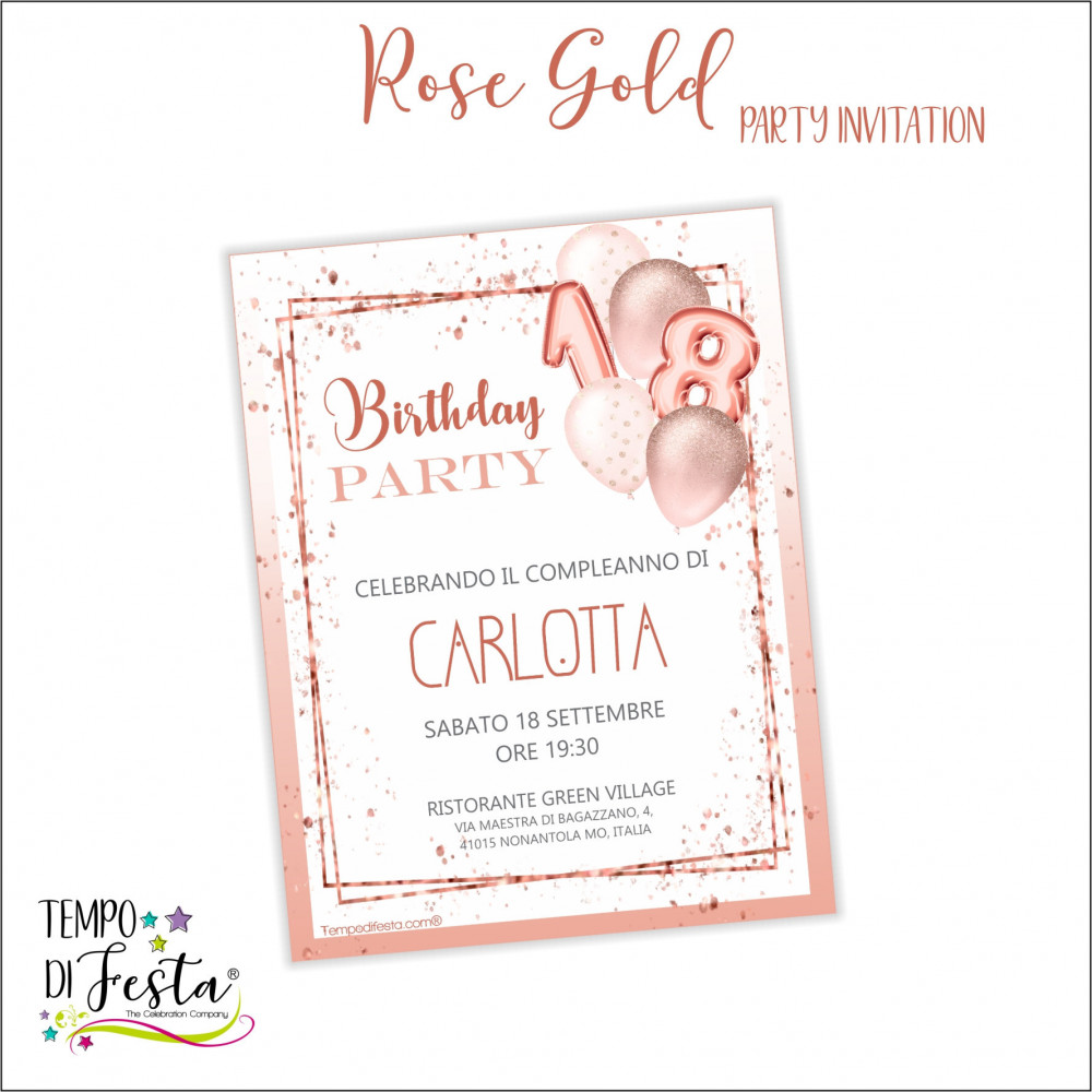 Oro y Rosa invitaciones...