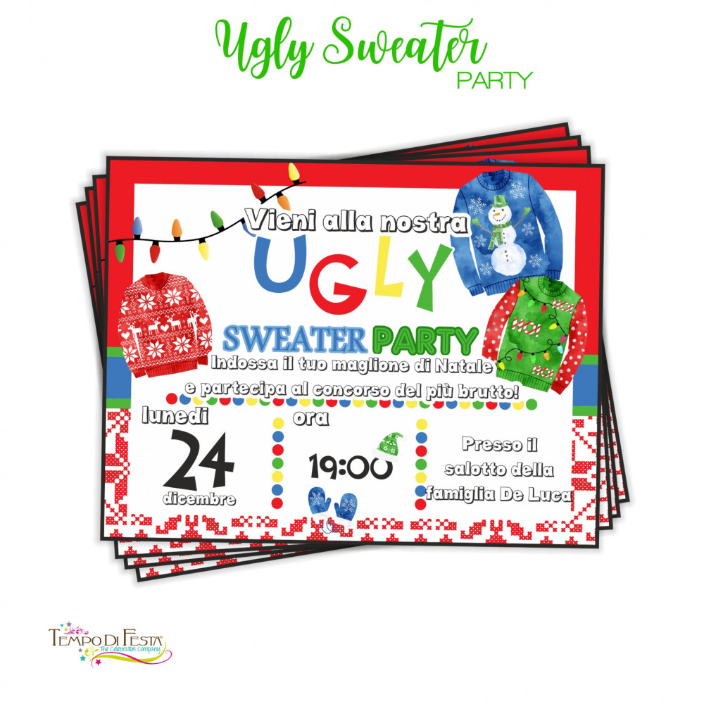 Ugly Sweater invitaciones...