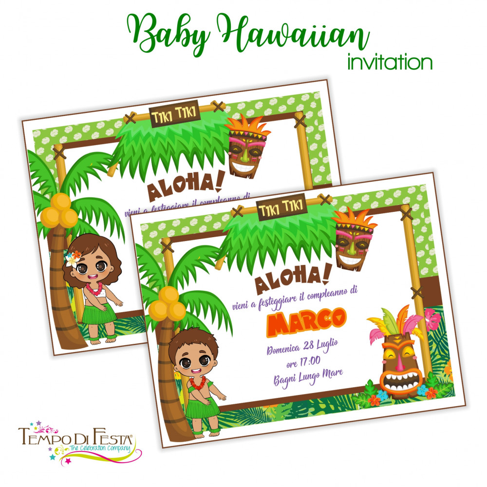 Niño Hawaianos invitaciones...