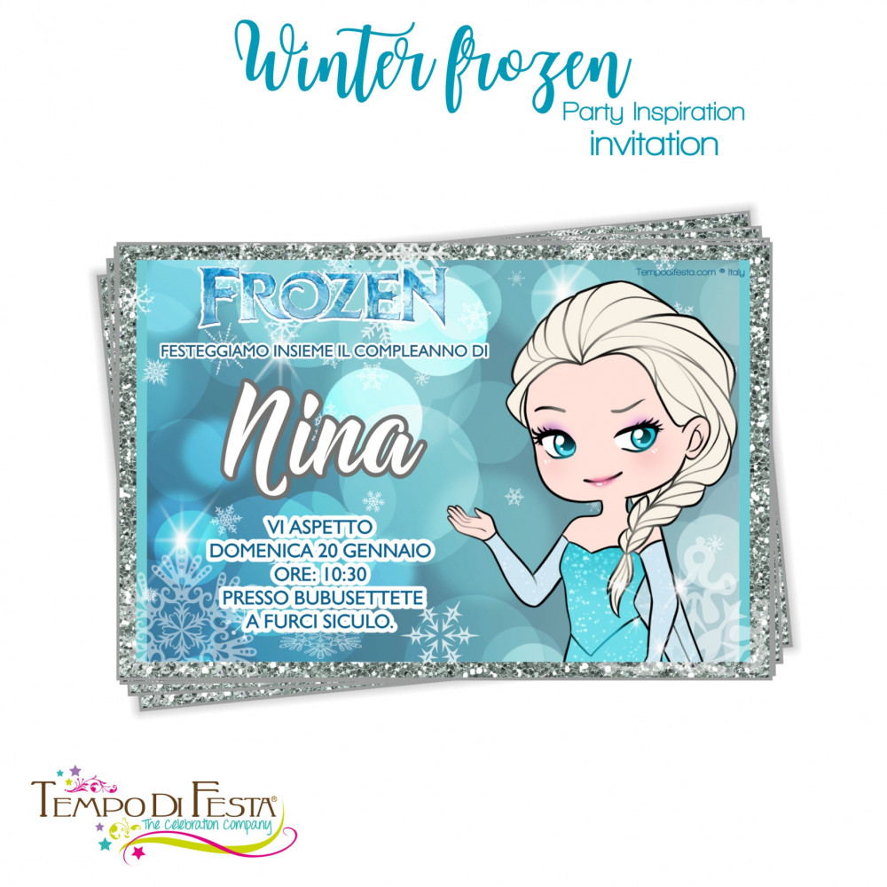 lunes perfume perjudicar Frozen Elsa Invierno invitaciones imprimibles | Tempodifesta.com