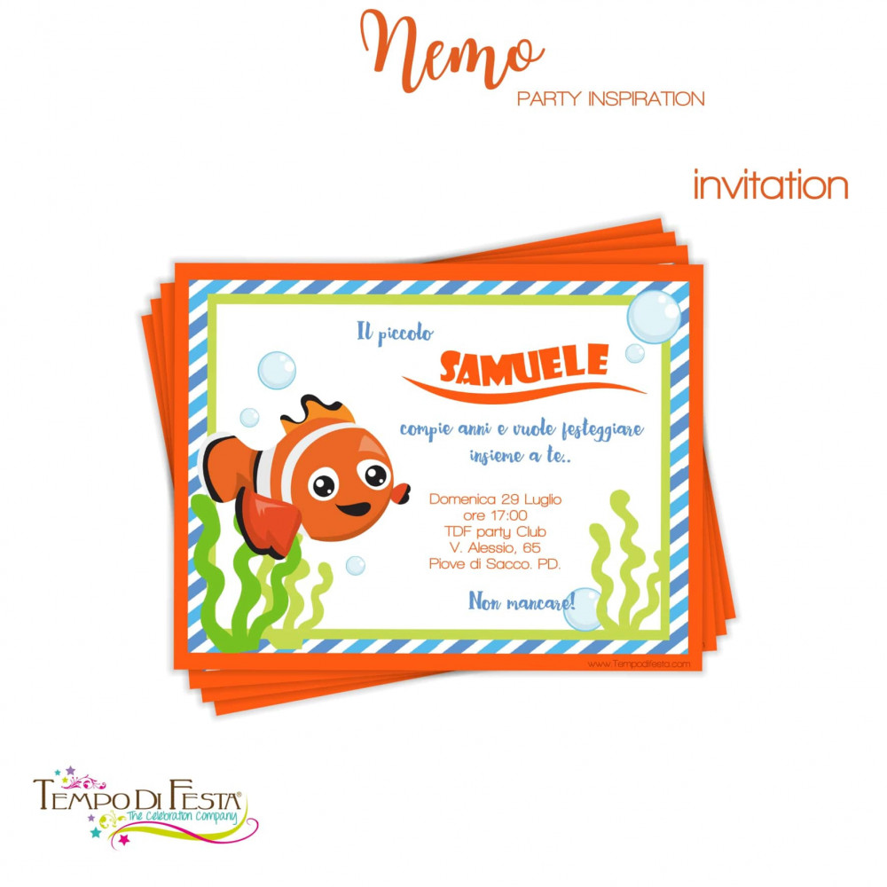 Nemo invitaciones imprimibles