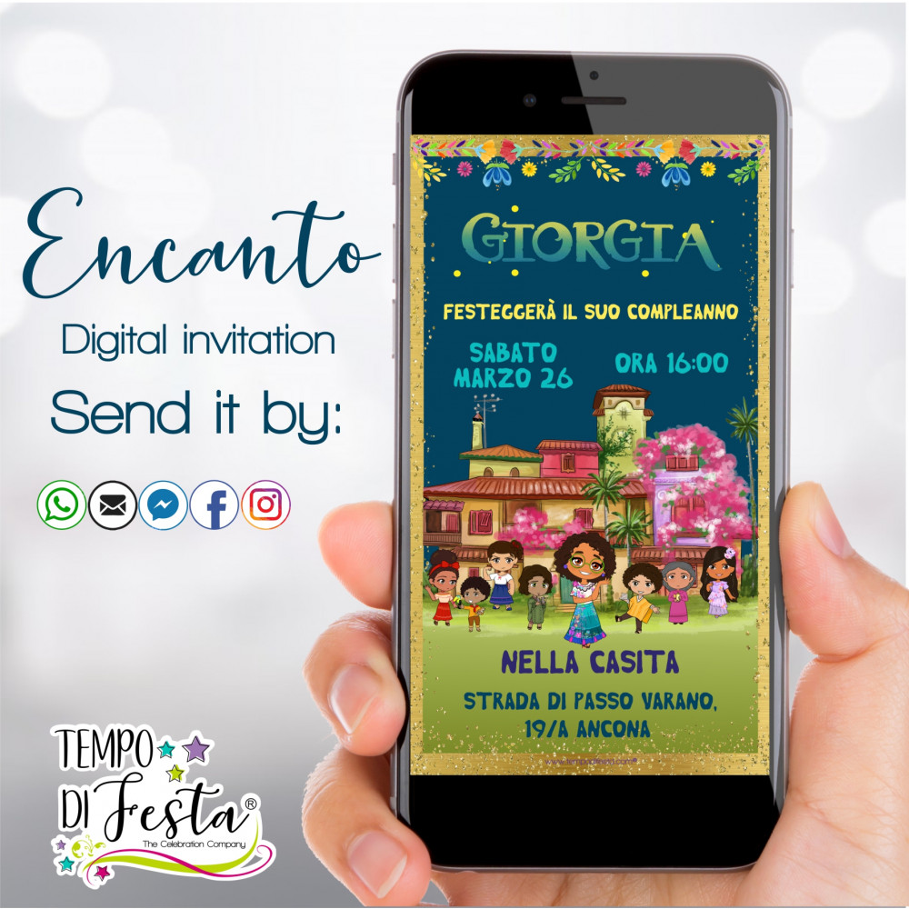 Encanto invitations for WhatsApp.