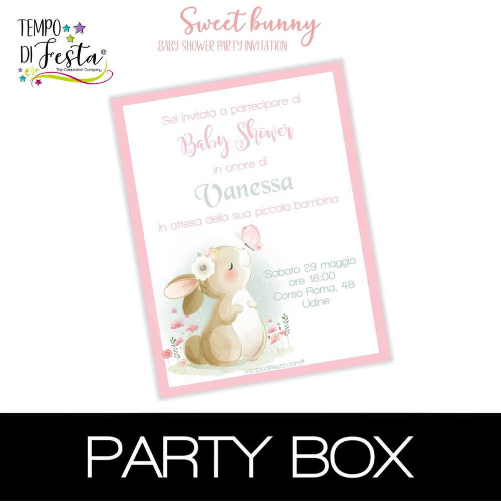 Sweet Bunny invitations in...