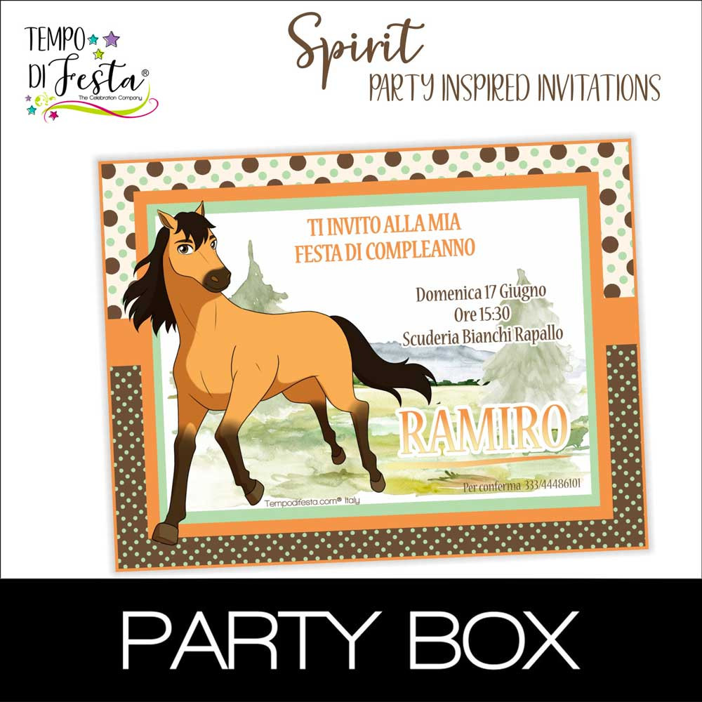 Spirit invitations in a box