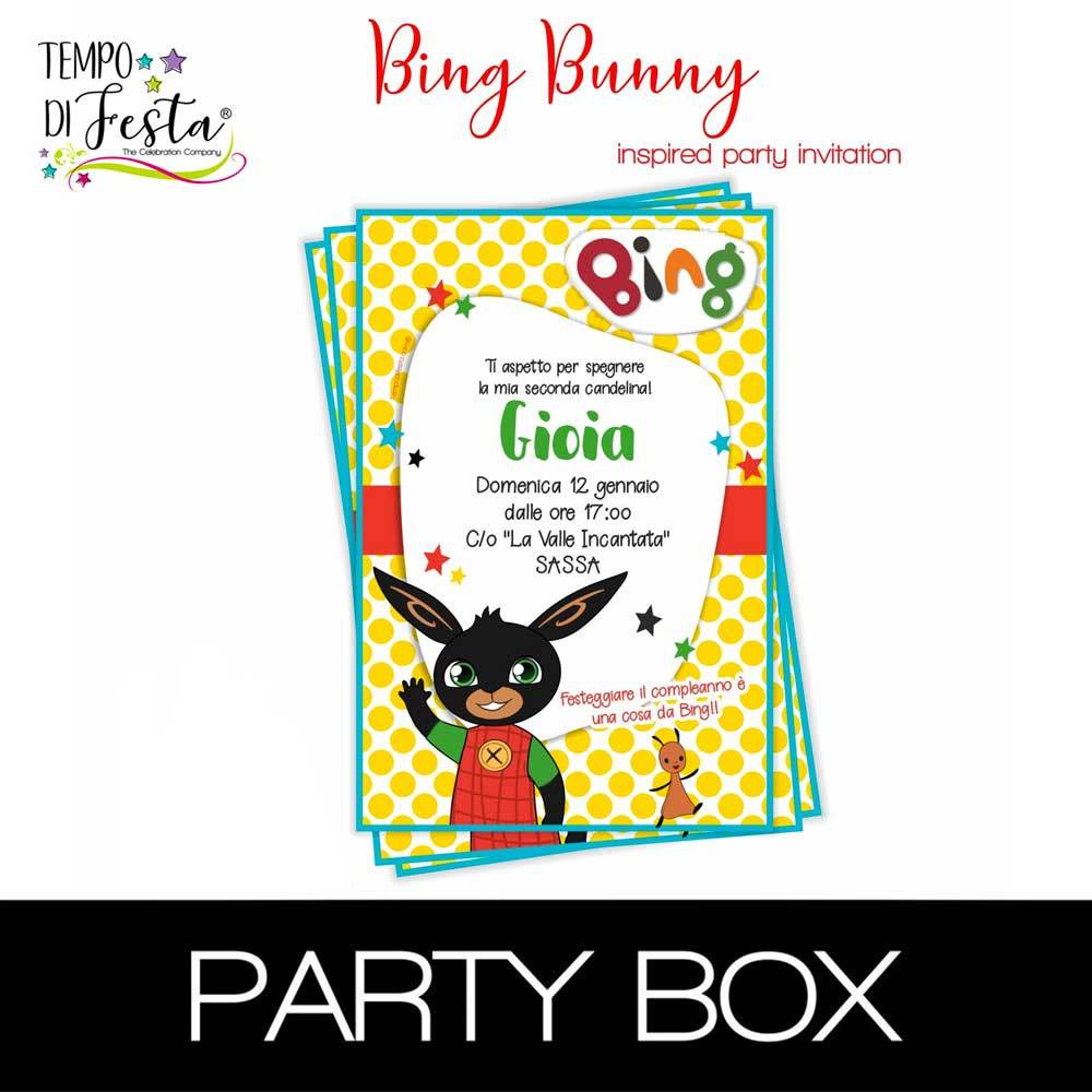 Bing invitations in a box