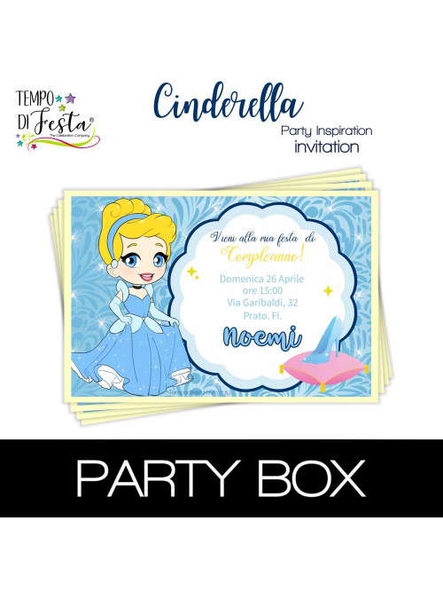 Cenicienta invitaciones en papel personalizado para tu fiesta |  