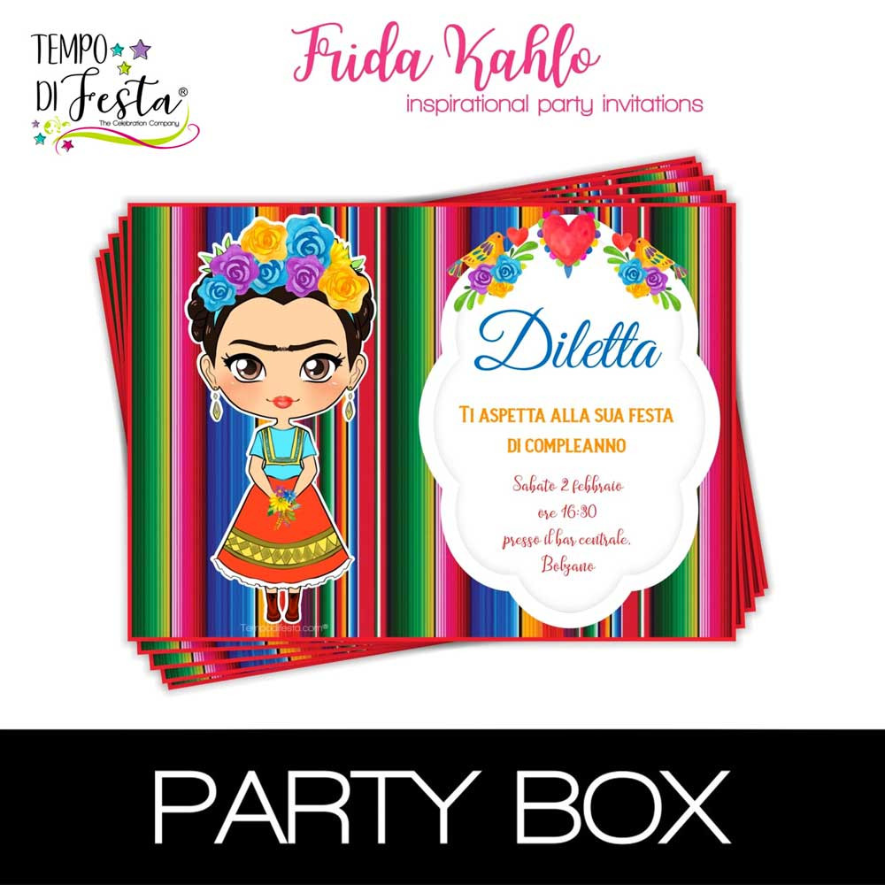 Frida invitaciones en papel