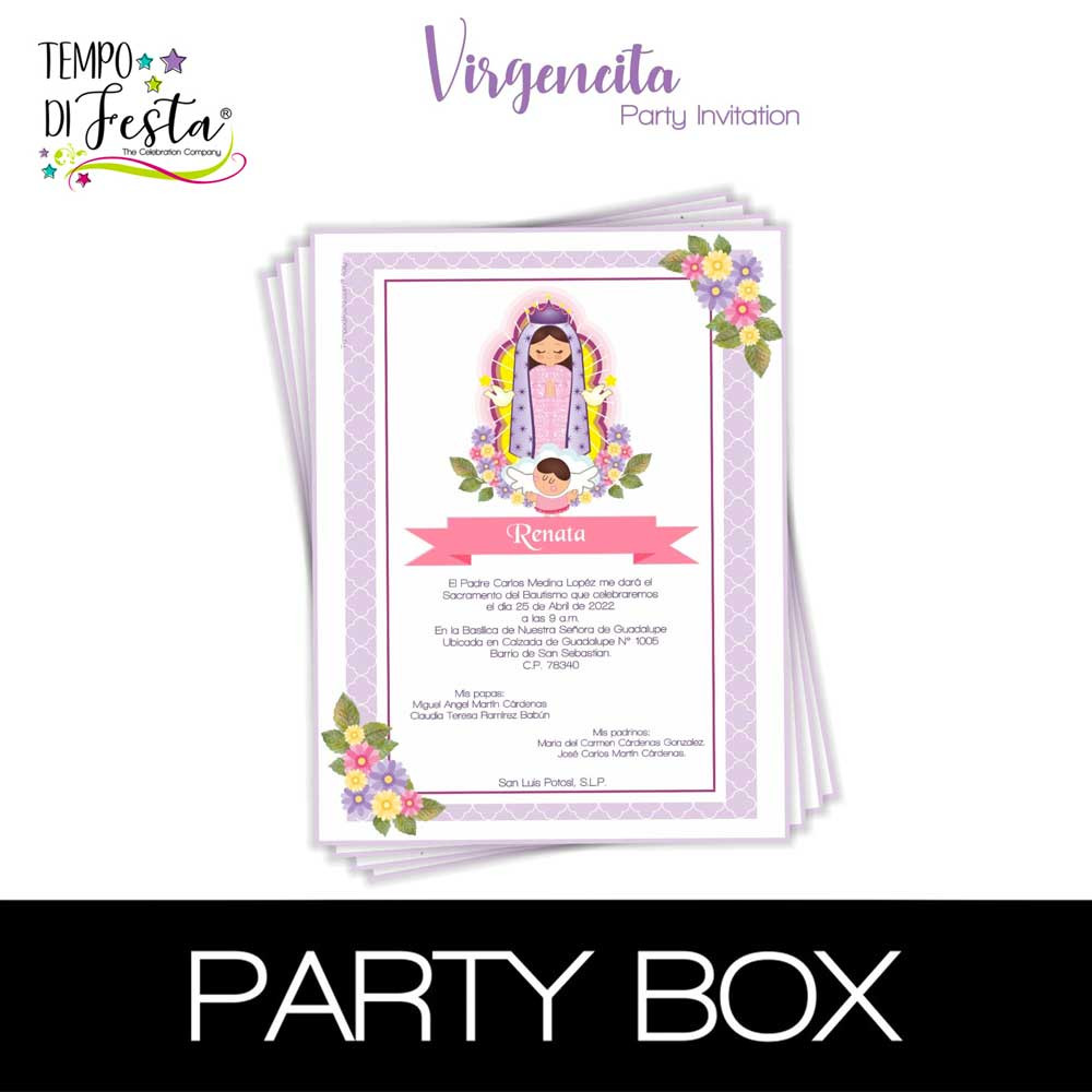 Virgencita invitaciones en...