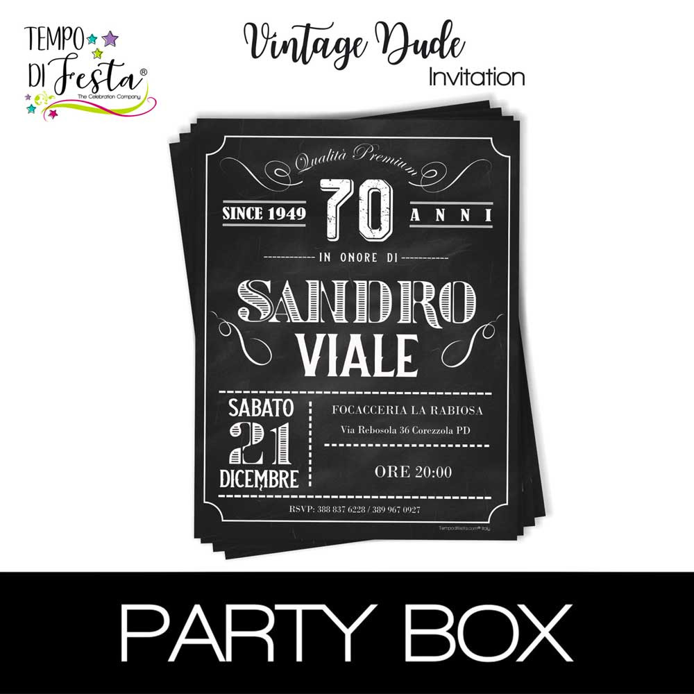 Vintage Dude invitations in...