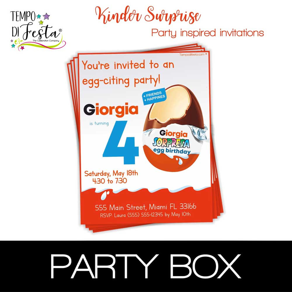 Kinder Surprise invitations...