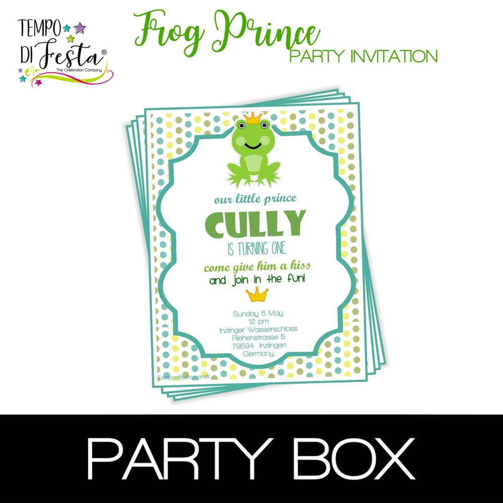 Frog Prince invitations in...