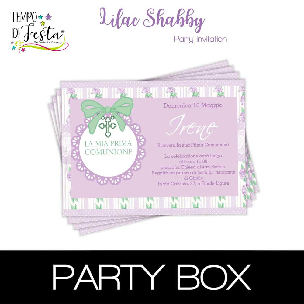 Shabby Lilac invitations in...