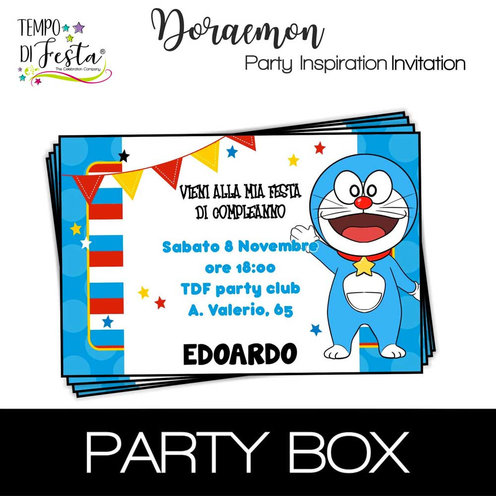Doraemon invitaciones en papel