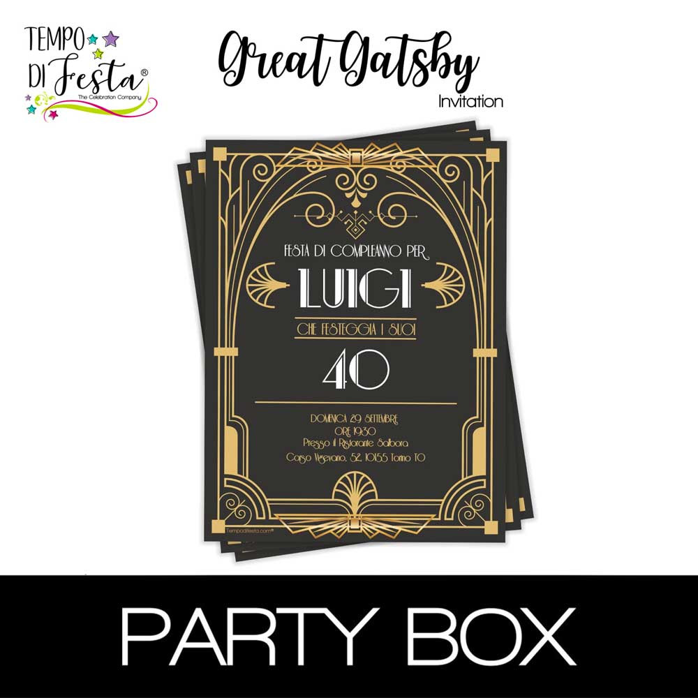 Great Gatsby invitations in...