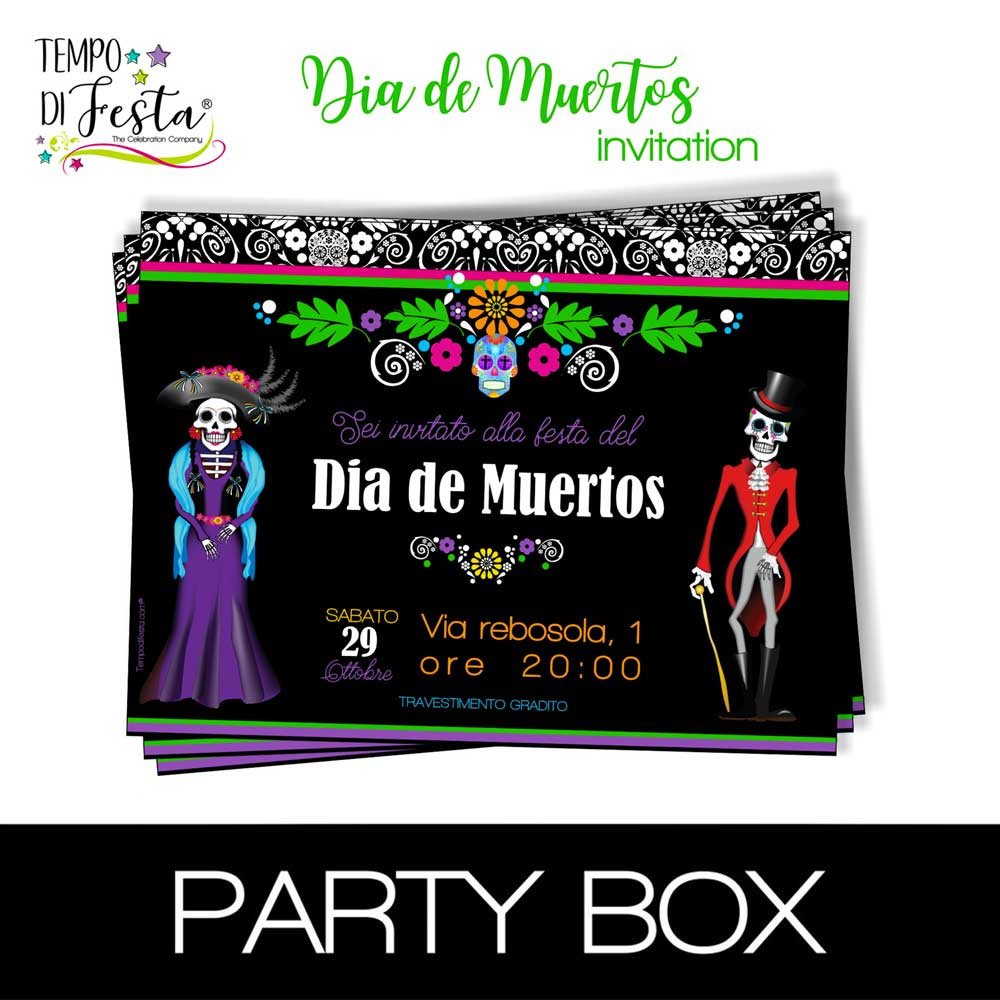 Dia De Muertos inviti cartacei