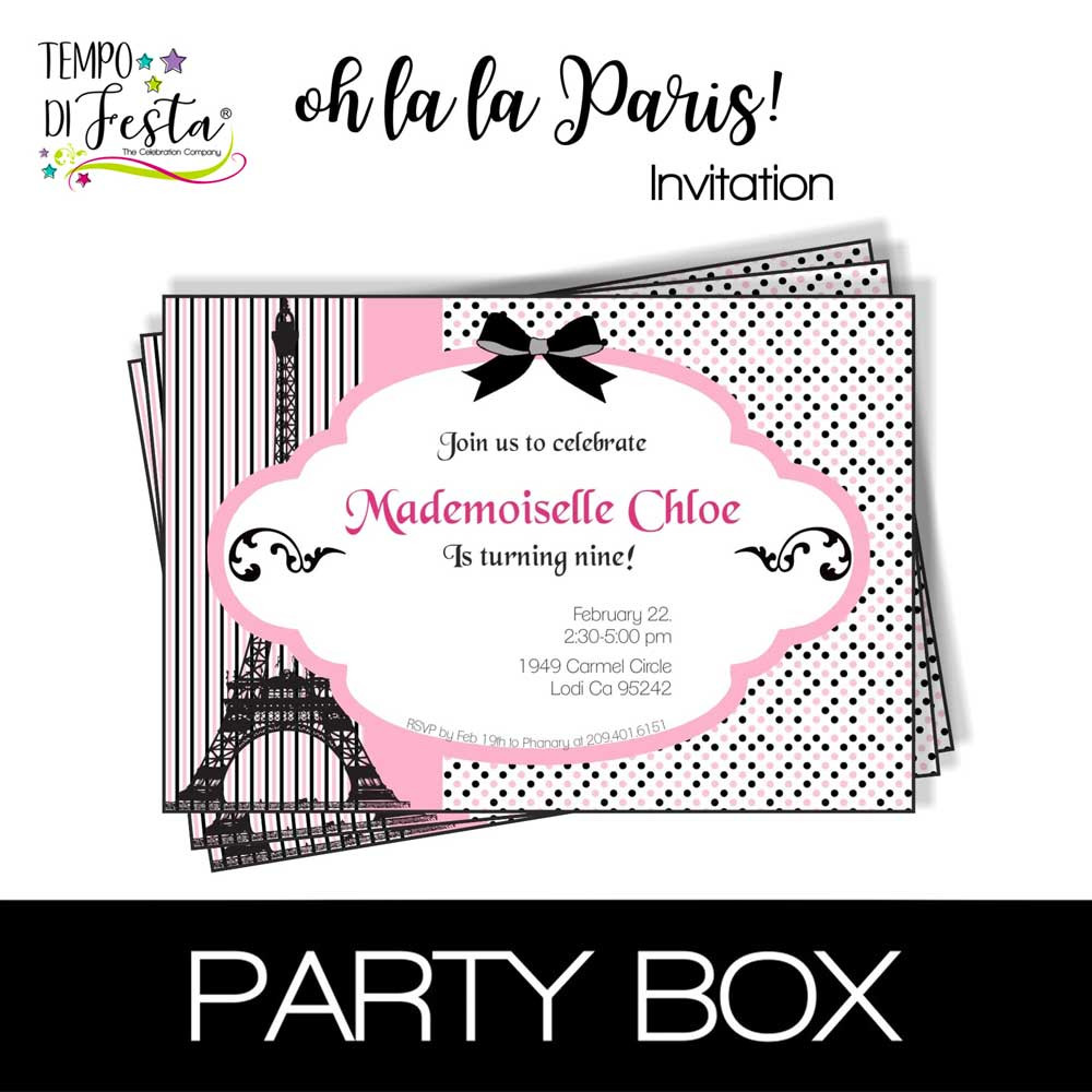 Paris invitaciones en papel