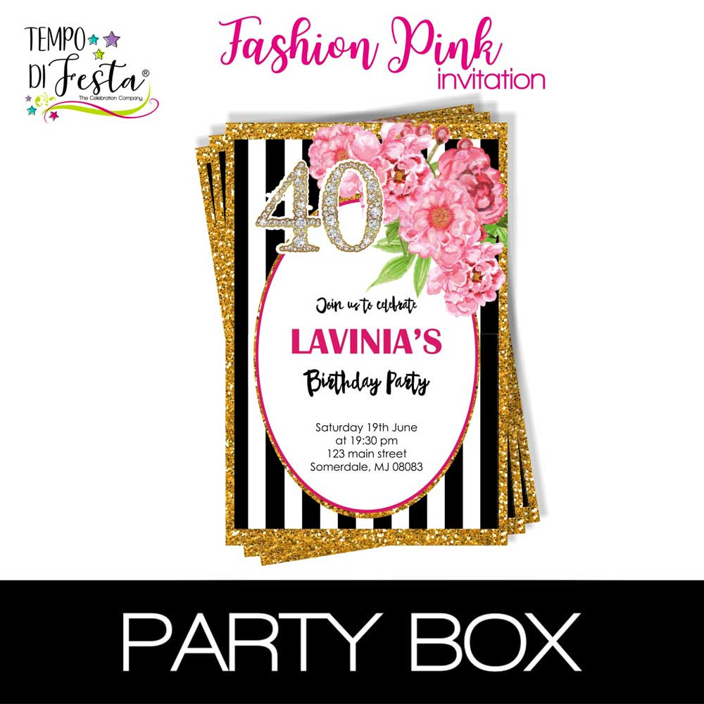 Fashion Pink  invitations...