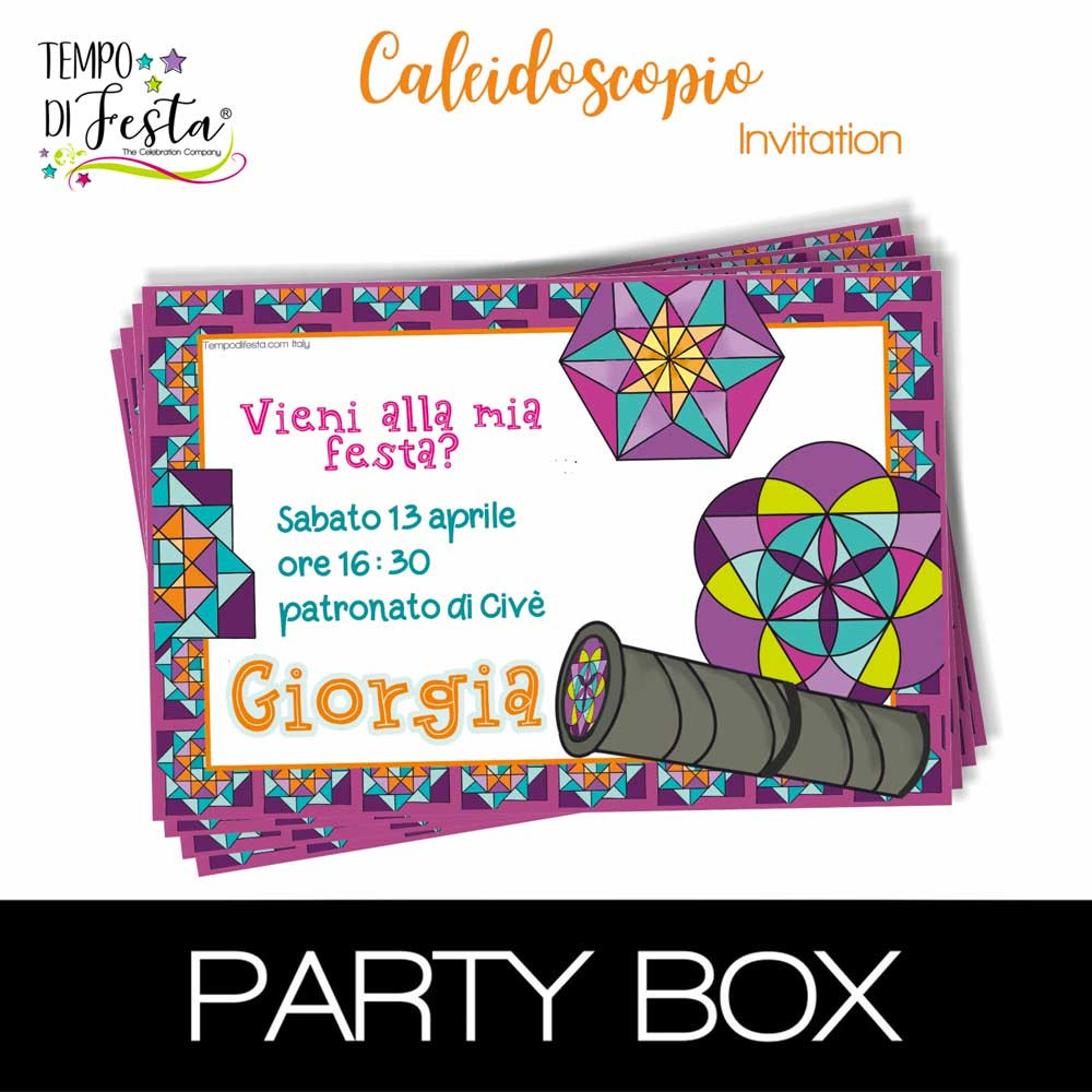 Kaleidoscope invitations in...