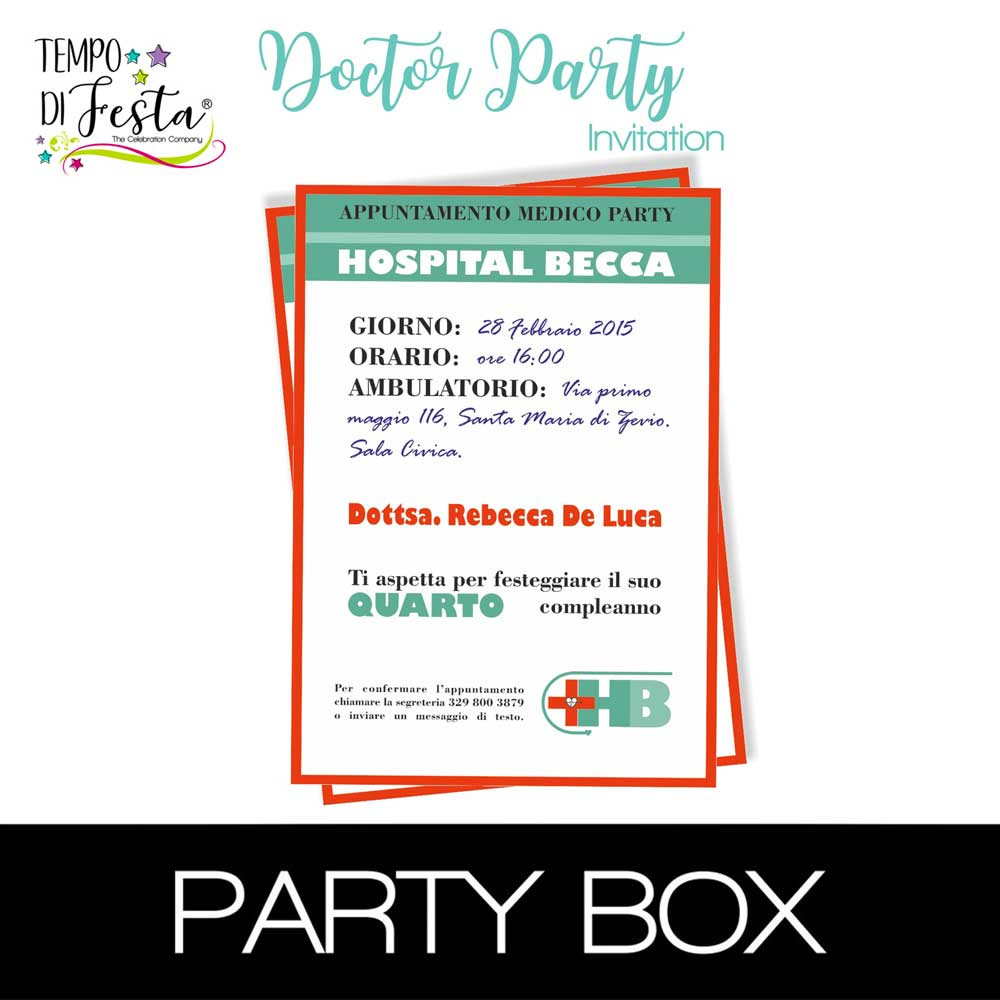 Doctor invitations in a box