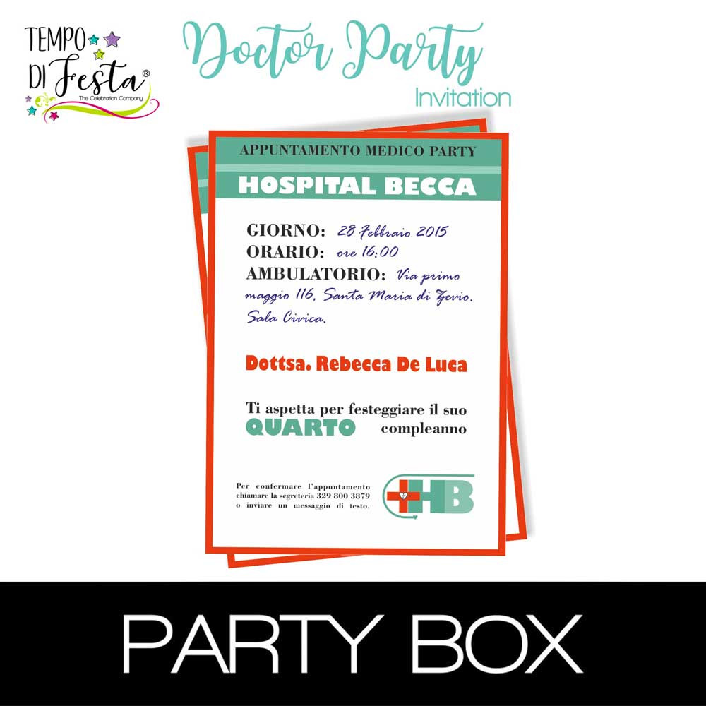 Doctor party invitaciones...