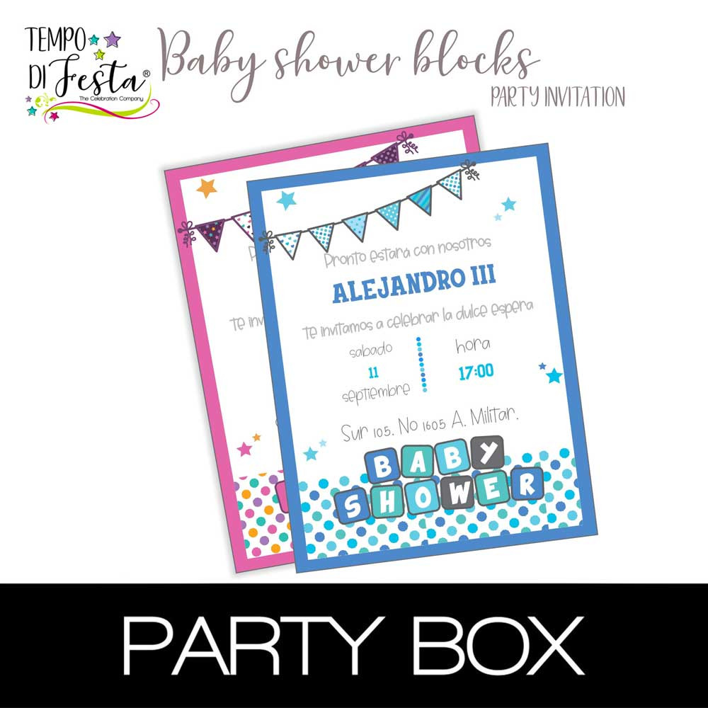 Baby Blocks invitaciones en...