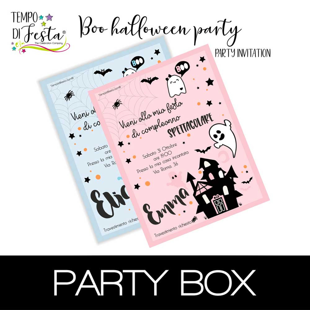 Boo! Invitaciones en papel...