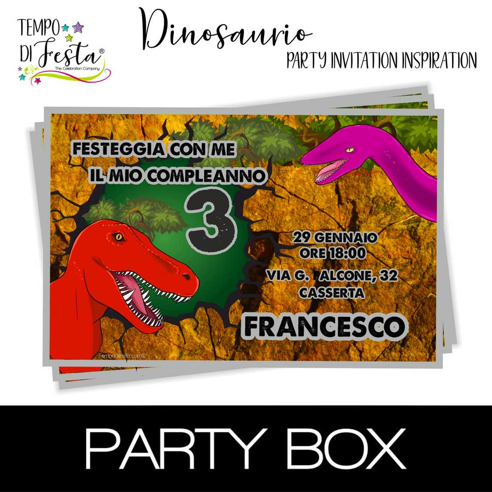 Dinosaurio invitations in a...