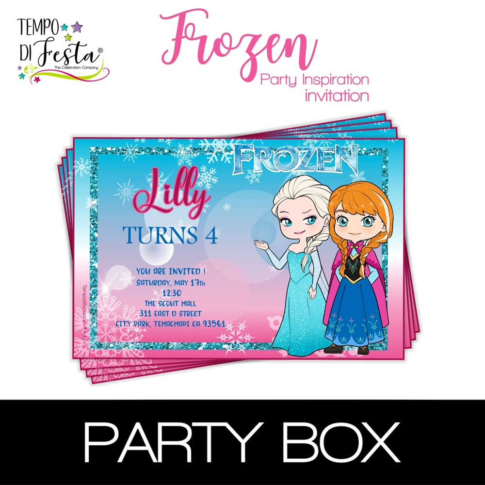 FROZEN invitations in a box