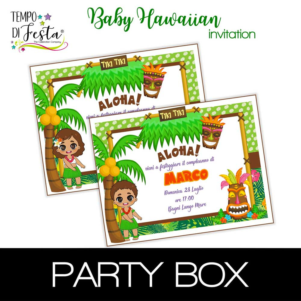 Baby Hawaiani inviti cartacei