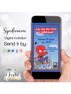 Hombre araña Invitación digital para WHATSAPP