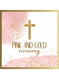 Ceremonia rosa y dorado kit de fiesta digital para imprimir