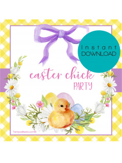 Easter chick digital party kit.