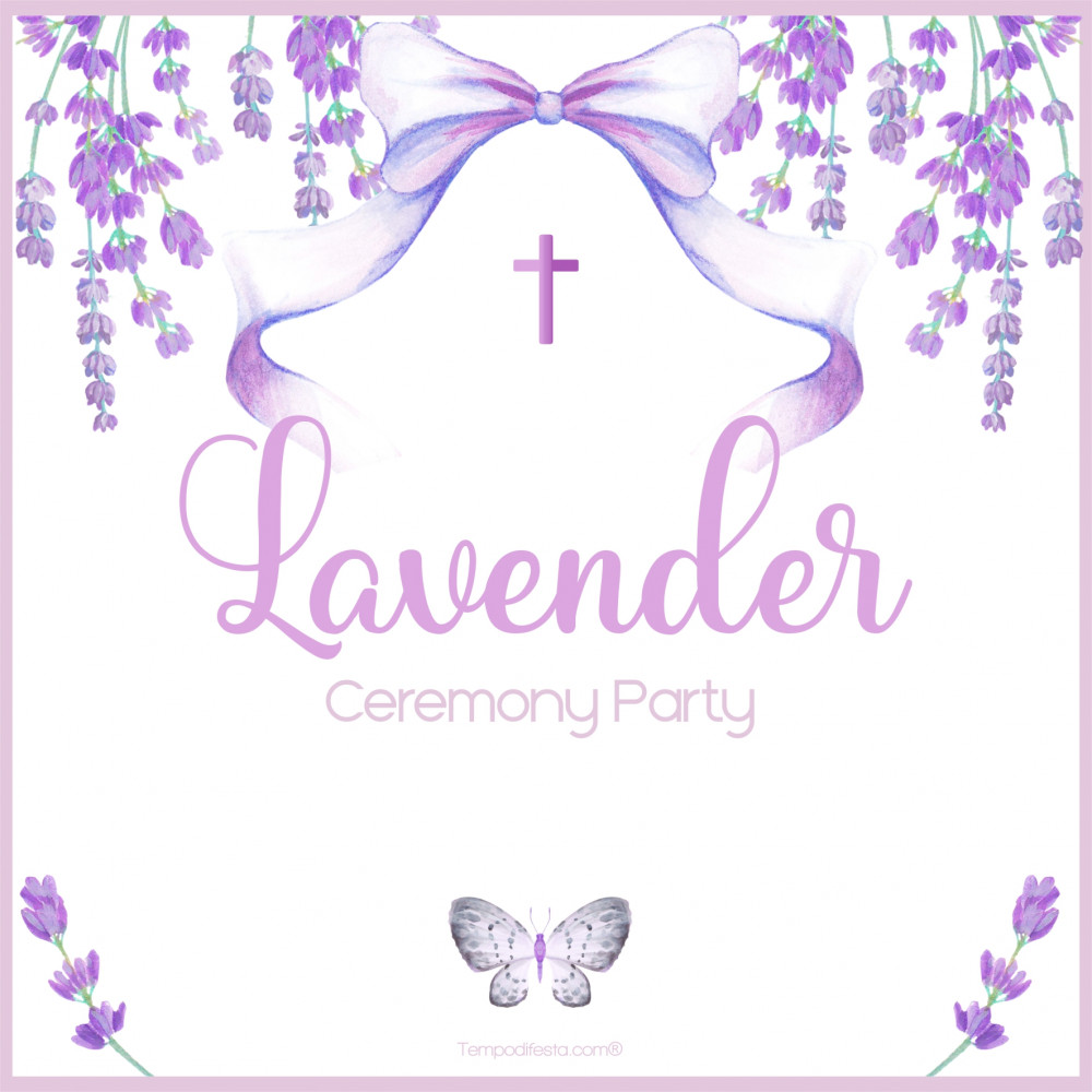 Lavender ceremony digital party kit to print