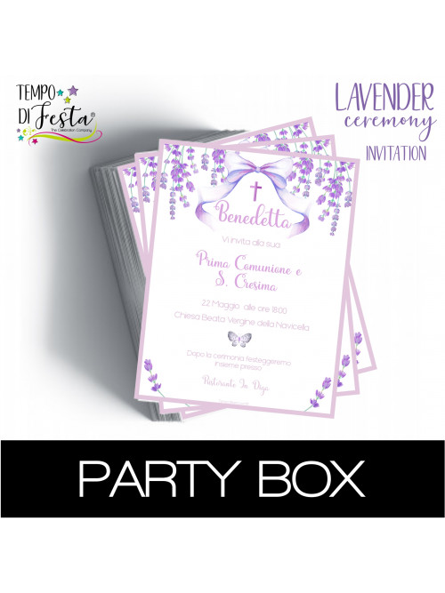 Ceremonia lavanda invitaciones en papel