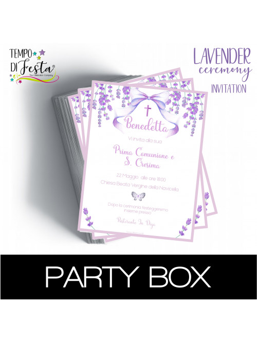 lavender ceremony paper invitations