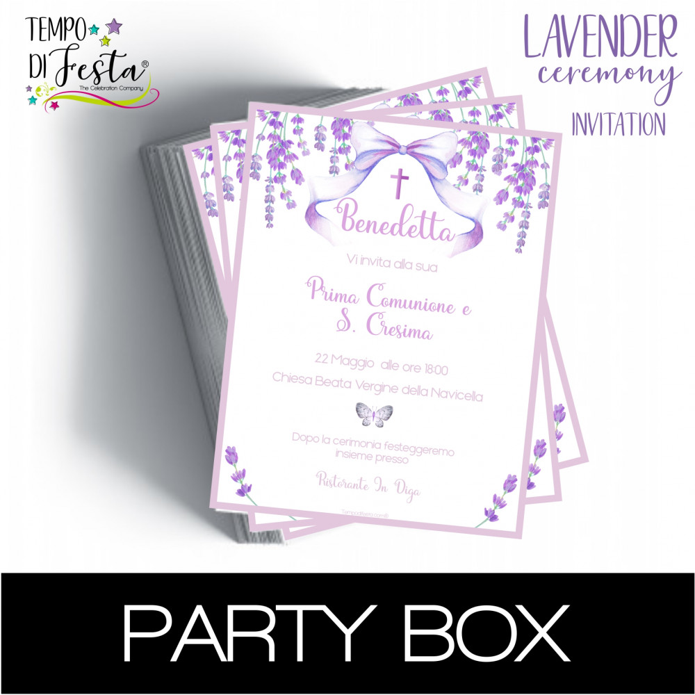 Ceremonia lavanda invitaciones en papel