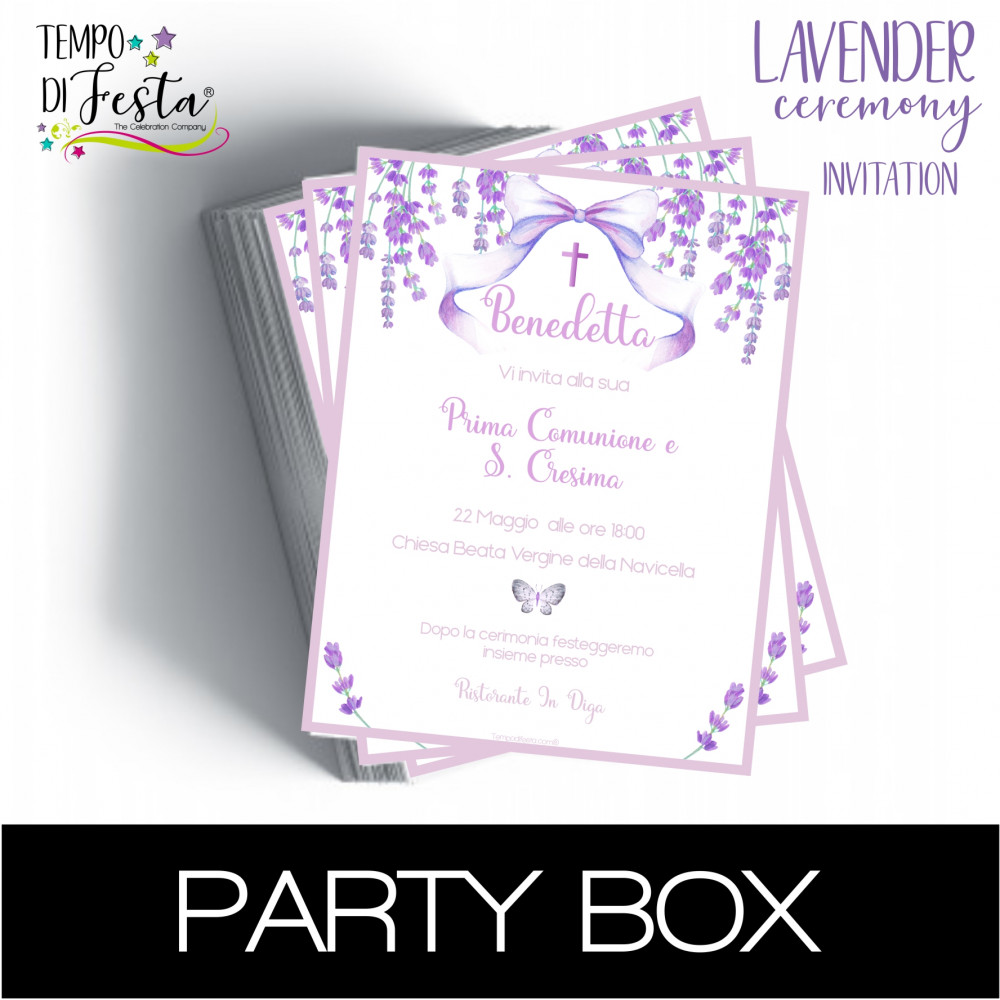 lavender ceremony paper invitations