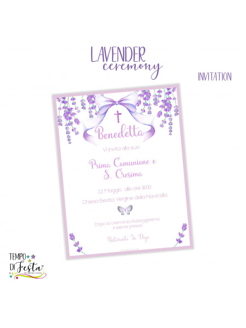 Lavender ceremony digital invitation to print