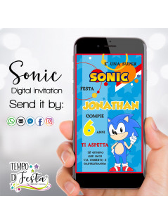 Sonic digital invitation for WhatsApp.