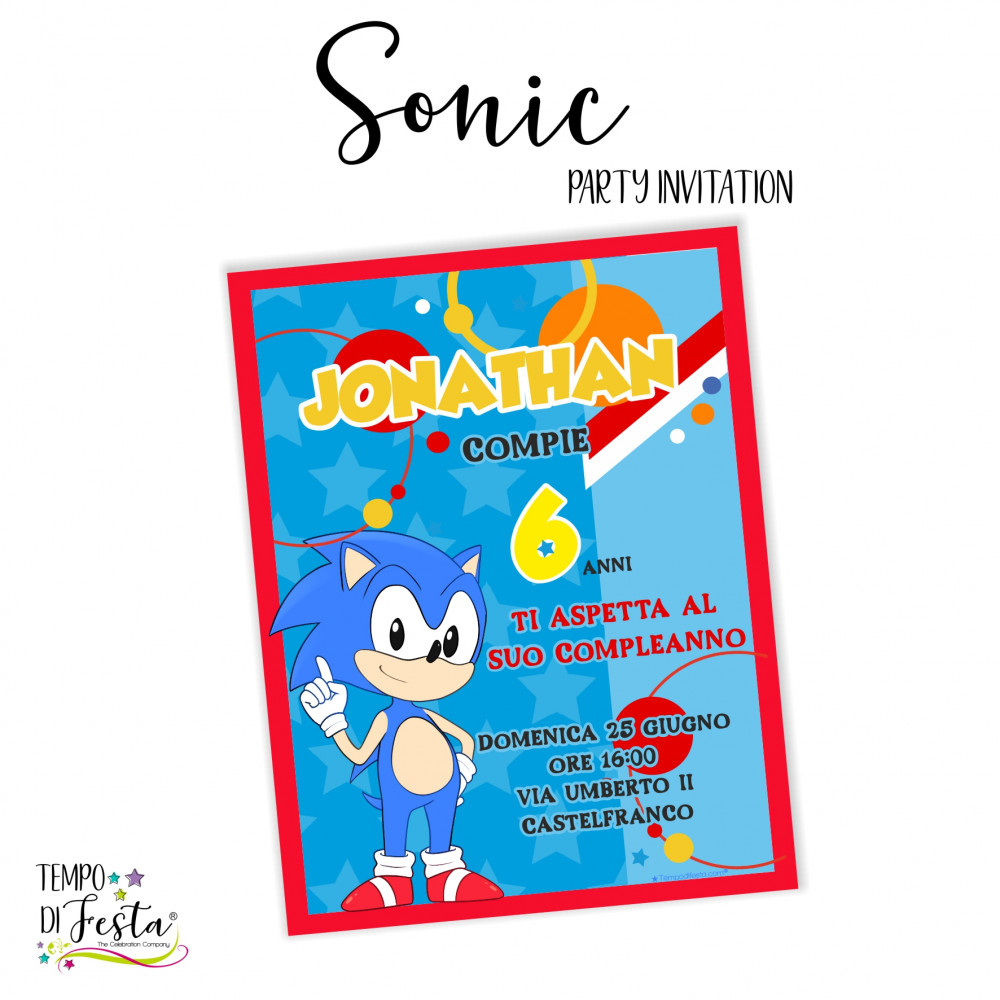 Sonic invito digitale per la stampa